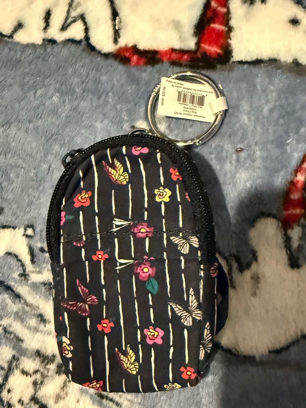 Vera Bradley Key ring Backpack - Itsy Ditsy Creatures Pattern